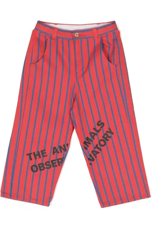 The Animals Observatory Camel stripe-print trousers