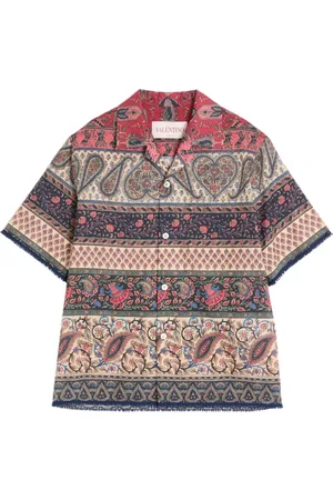 VALENTINO GARAVANI Voyage Imaginaire-print bowling shirt
