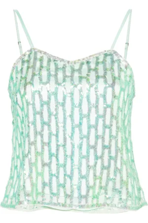 FORTE FORTE Sequinned crop top