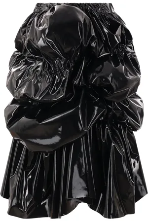 Comme des Garçons Ruched-detailing midi skirt
