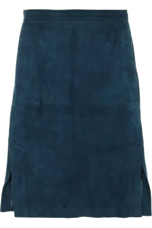 Gucci 2000s suede midi skirt