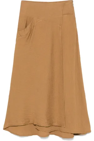 TRANSIT Textured midi skirt