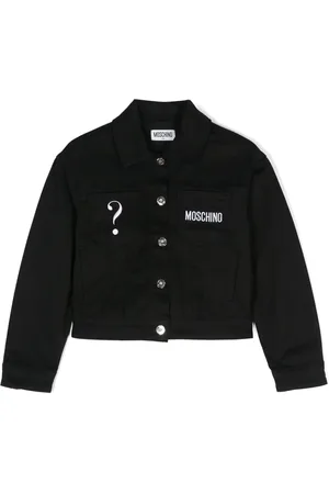 Moschino Logo-embroidered denim jacket
