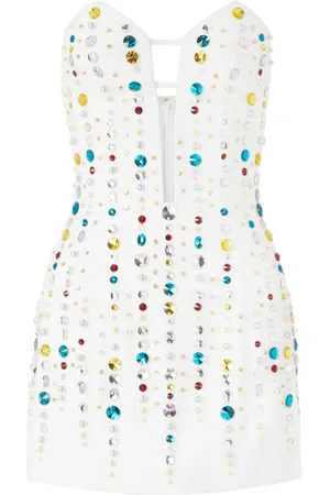 GENNY Crystal-embellished mini dress