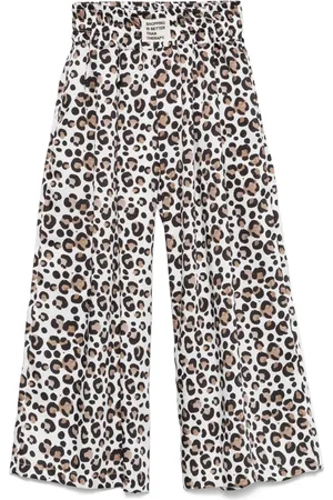 MISS GRANT Animal-print trousers