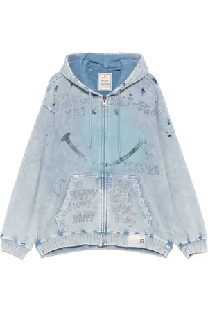 Maison Mihara Yasuhiro Bleached smiley face-print hoodie