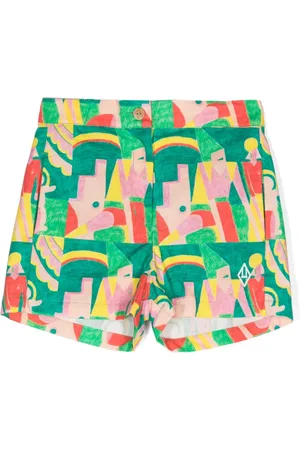 The Animals Observatory Pig geometric-print cotton shorts