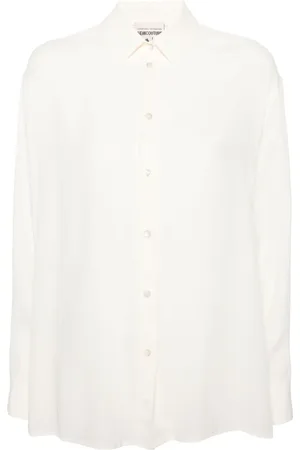 SEMICOUTURE Classic-collar crepe shirt