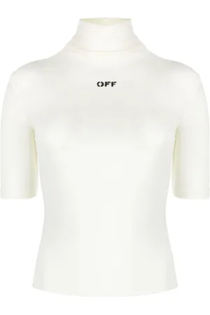 OFF-WHITE Logo-print mock-neck top
