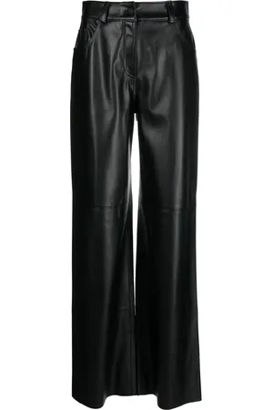 HUGO BOSS Wide-leg patent straight trousers