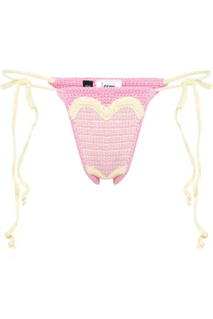 GCDS Heart crochet-knit bikini bottoms