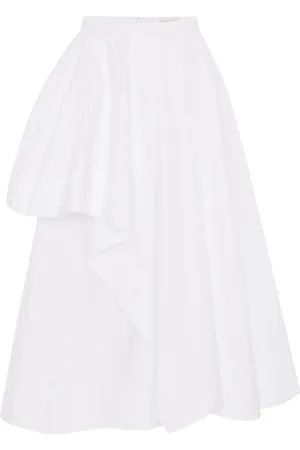 Alexander McQueen Asymmetric pleated midi skirt