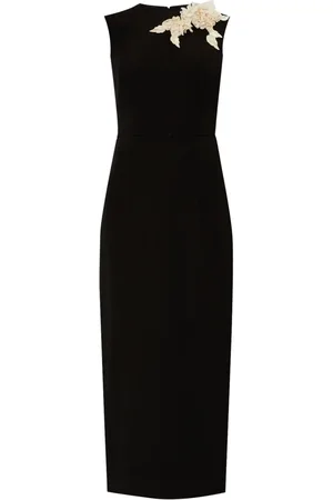 Erdem Floral-appliqué midi dress