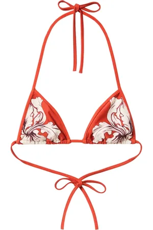 La DoubleJ Floral-print bikini top