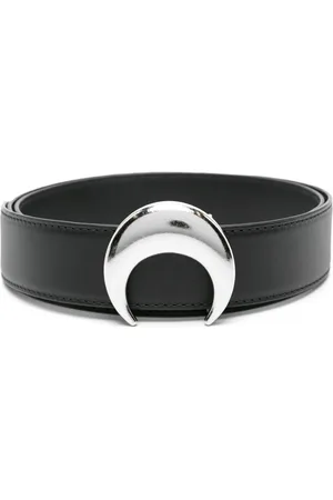 Marine Serre Moon-buckle leather belt