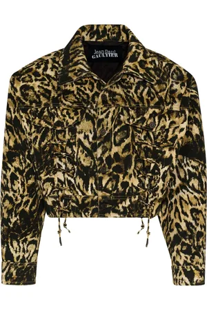 Jean Paul Gaultier Leopard-print denim jacket