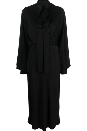 Sportmax Attached-scarf silk-blend midi dress