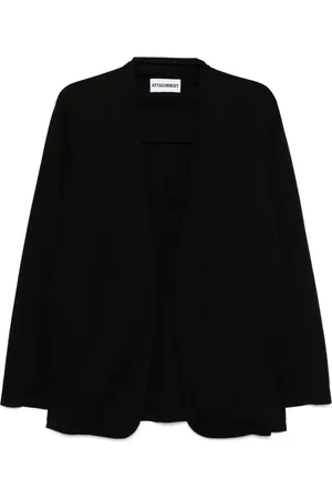 ATTACHMENT Cotton double-face collarless jacket