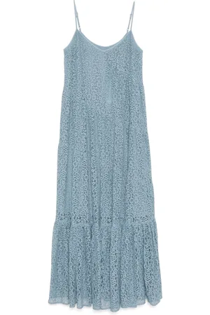 Michael Kors Floral lace tiered slip dress