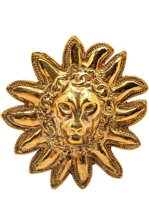 CHANEL 20th Century Plated Lion Pin Brooch costume brooch