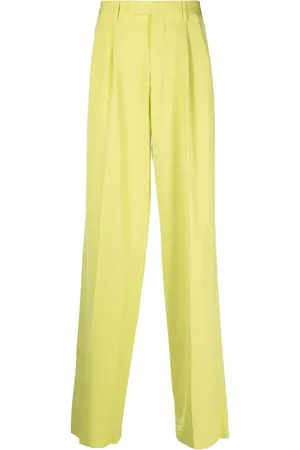 VERSACE Wide-leg cotton trousers