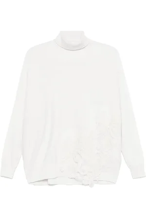 D.EXTERIOR Lace appliqué sweater