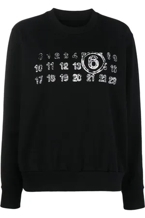 Maison Margiela Numbers-motif cotton hoodie