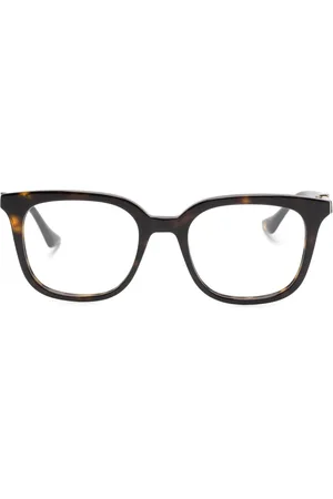 Gucci Web-stripe square-frame glasses