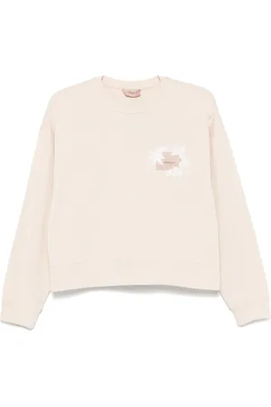 Twin-Set Floral-patch sweatshirt