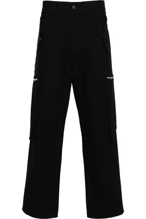 Represent Herringbone straight-leg trousers