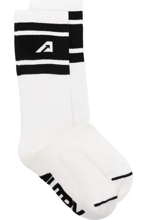 Autry Logo-intarsia striped socks