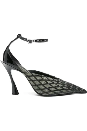 MUGLER 100mm diamond-pattern mules