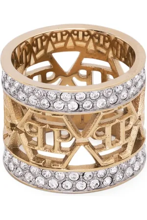 Philipp Plein Logo-lettering band ring