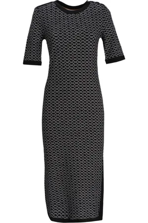 HUGO BOSS Geometric-print midi dress
