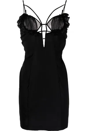 Nensi Dojaka Amfar tulle-panelled cutout minidress