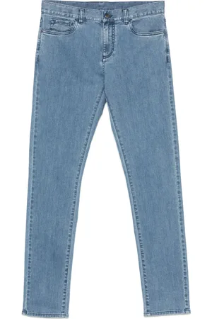 CANALI Logo-patch jeans