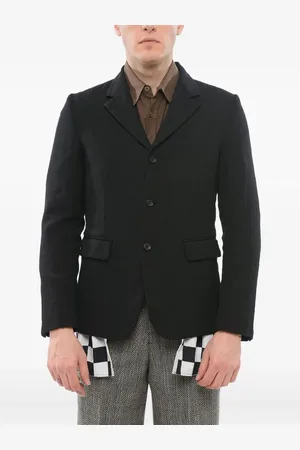Comme des Garçons Checkered-detail double-layered blazer