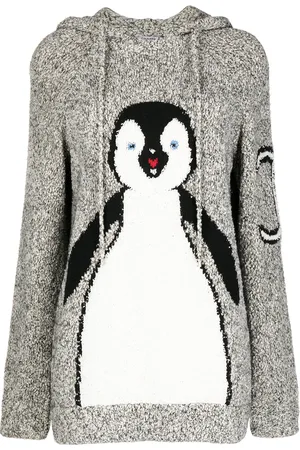 CHANEL 2007 penguin motif knitted hoodie