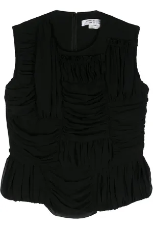 Comme des Garçons Ruched sleeveless top