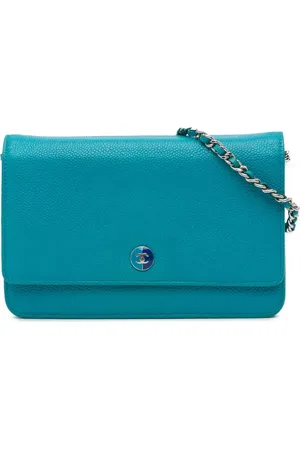 CHANEL 2012-2013 Caviar Bicolor CC Wallet On Chain crossbody bag