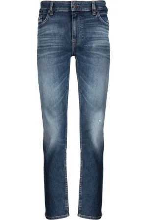 HUGO BOSS Stonewashed straight-leg jeans