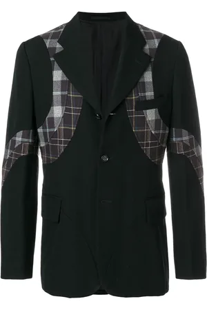 Comme des Garçons Plaid appliqué blazer