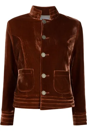 Isolda Ferradura button-up velvet jacket