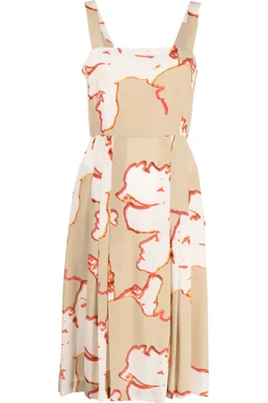 CHANEL 2000 abstract-print silk dress