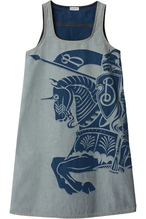 Burberry Equestrian Knight Design Denim mini dress