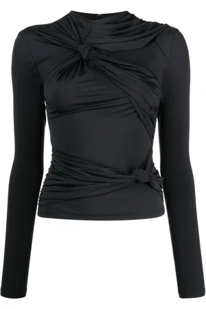 Rokh Knot-detail long-sleeved top