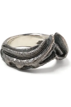 JULIUS Carved vintage-effect ring