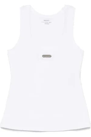 Alexander McQueen Logo-plaque tank top
