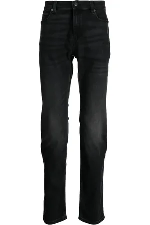 HUGO BOSS Logo-patch straight-leg jeans