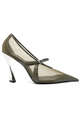 MUGLER 100mm mesh pumps